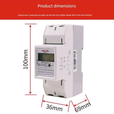 德力西单相家用DDSU6606导轨电表220V电子微型轨道式出租房电度表