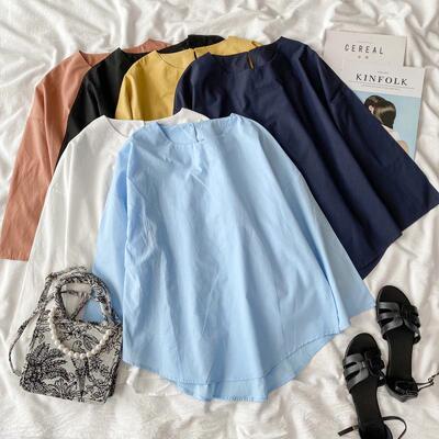 Plus size women's collar top women's shirt