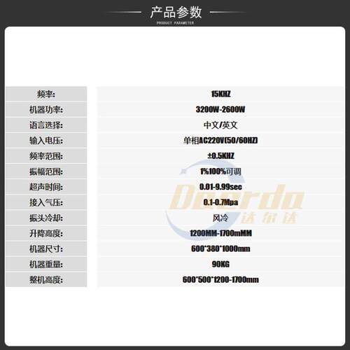 全自动P感应超声波切口分离震落机ADED-1526B金S锌合切割E振落塑