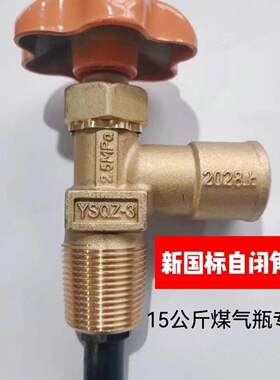 液化气钢瓶自闭角阀15/50公斤KG新阀石油气罐开 关 新国标加厚纯
