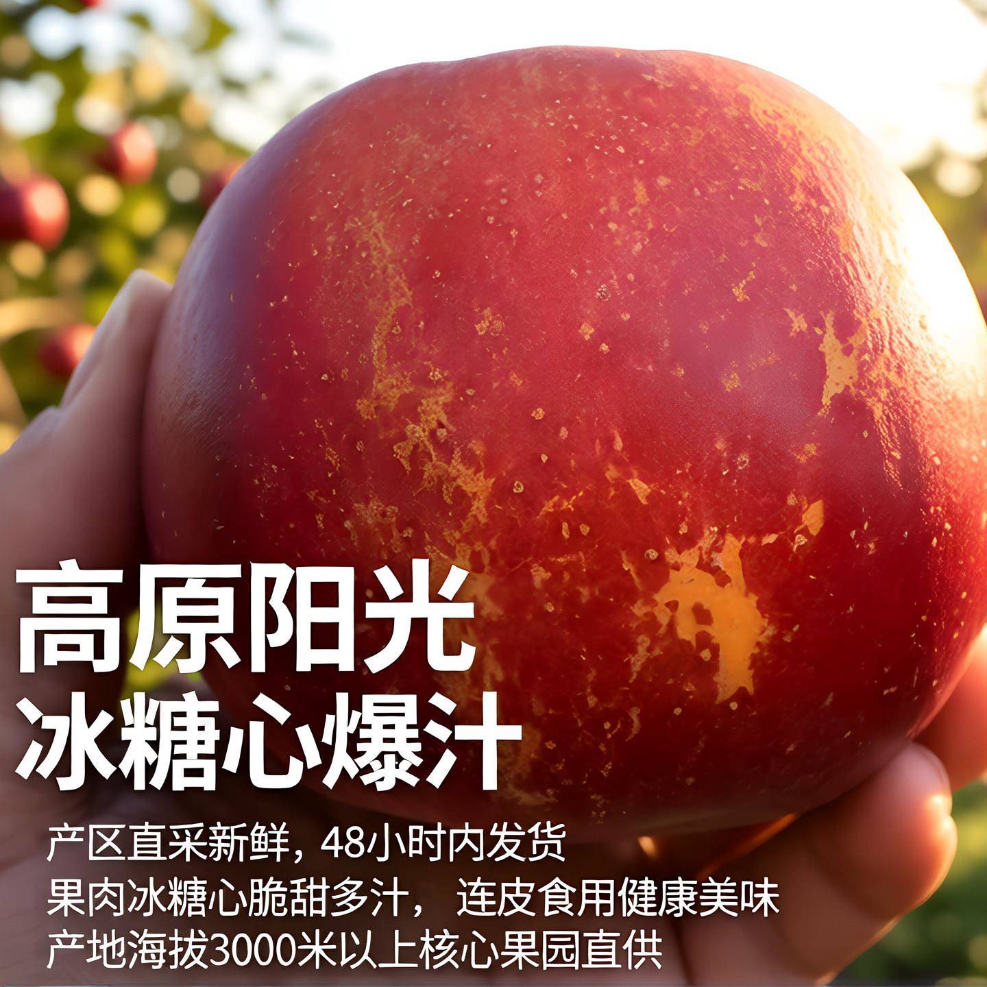 西藏林芝高原红钻冰糖心苹果2025新鲜水果当季脆甜水果产地直发