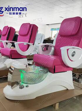 高端深甲红色沐脚RK-MZ31足躺椅带按摩修一体式足浴椅电动足部水