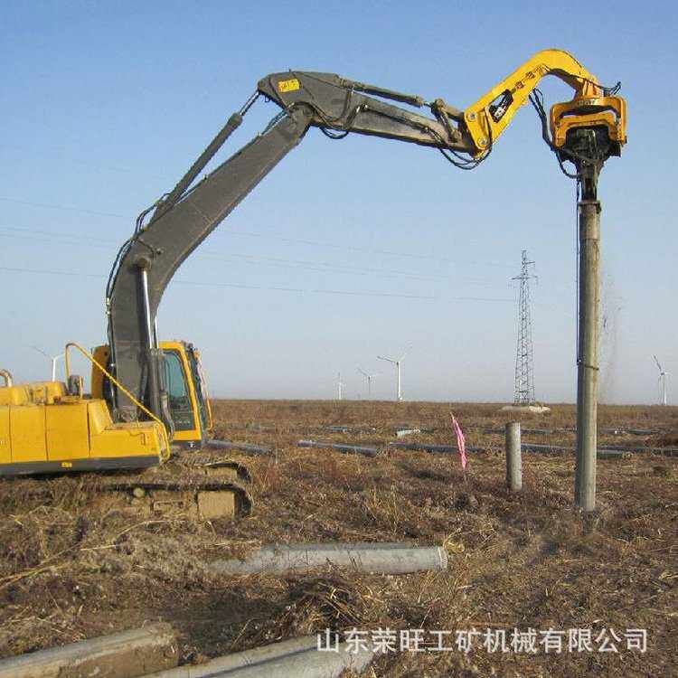 打桩锤锤小型振高频挖掘机激建筑工地激振锤夯实液压振动多功能锤