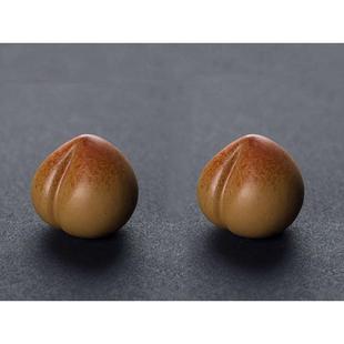 饰茶道手把摆件 厂家批发宜兴紫砂创意茶玩摆件桃子可养茶盘家居装