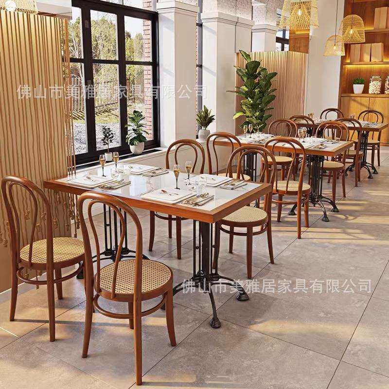 甜品桌椅合myj-25糖水铺蛋糕店餐店桌椅咖厅酒组吧小酒馆餐饮店小