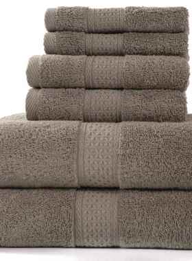 纯棉浴巾方巾毛巾三件套 cotton towel set 3 pcs bath washcloth