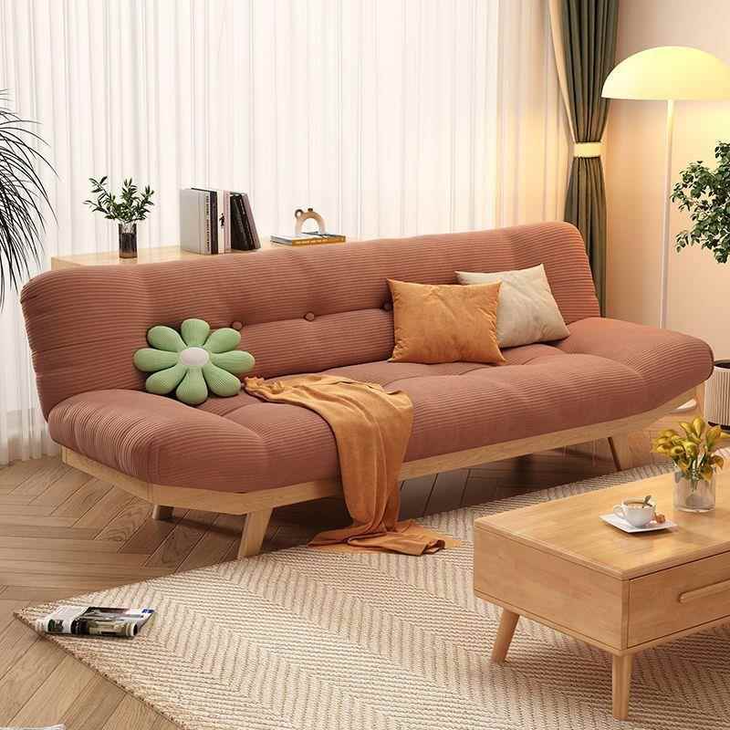 朵沙发床客厅BBY沙发折叠两用原木户小型双人田园风实木发沙云床