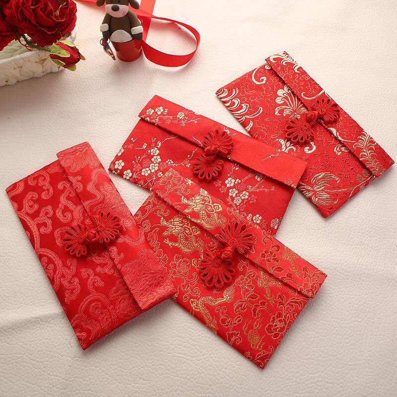 中式万元红包袋结婚乔迁布艺高级感新年订婚红包袋改口费喜包大号图片
