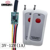 无线遥控开关3.7V4.5V12V电池开关控制器Led电源小微开关