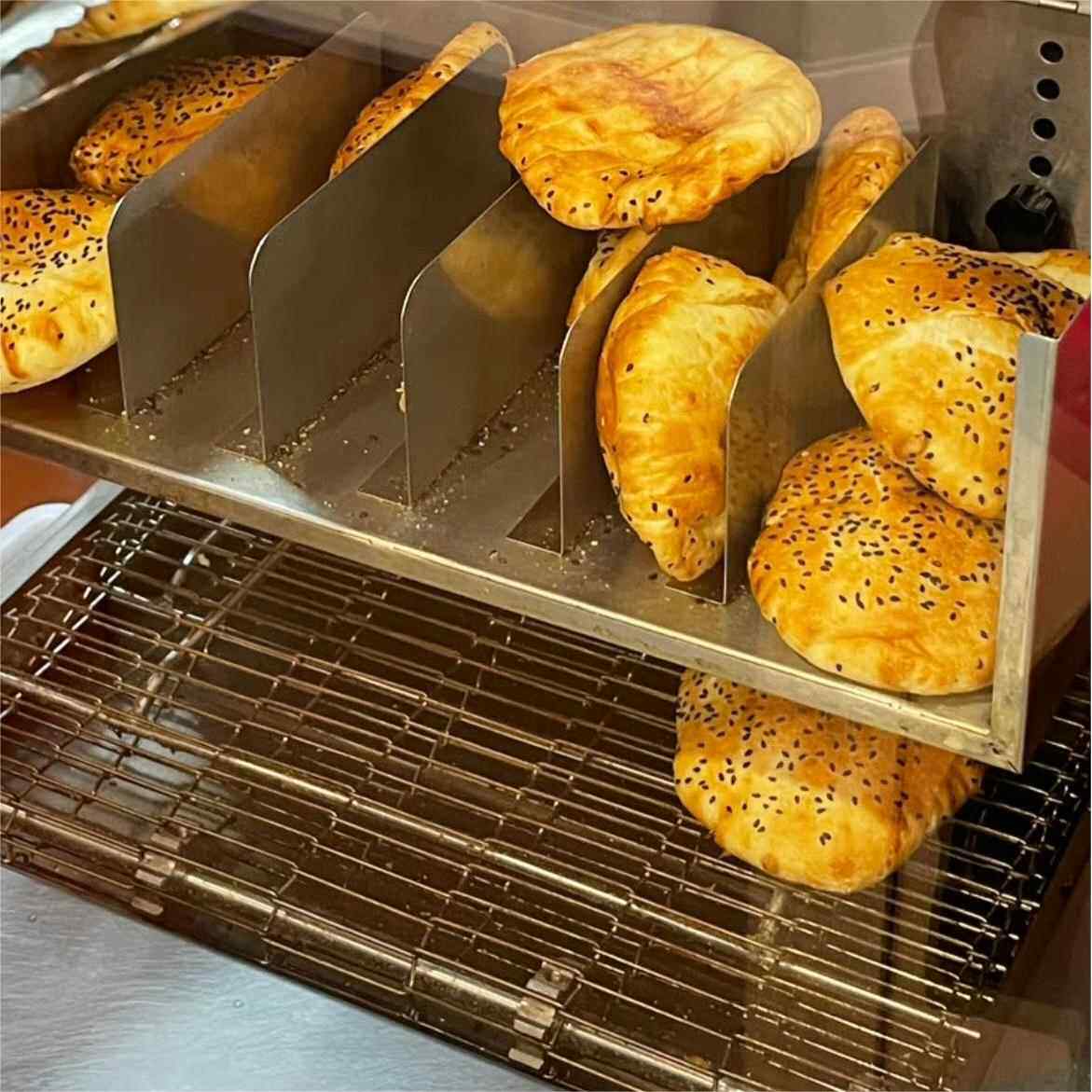 微电脑版热风链条式披萨机 快速出餐空心口袋面饼酥饼履带式烤箱