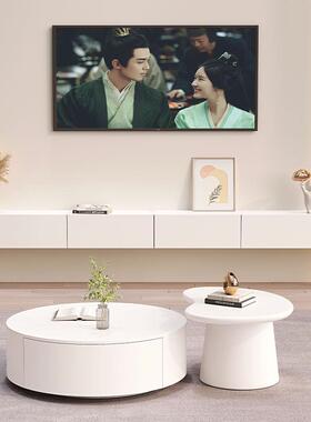 机实木悬空电视柜简约代客厅壁挂吊墙式柜挂墙悬挂电视柜小KCQ户