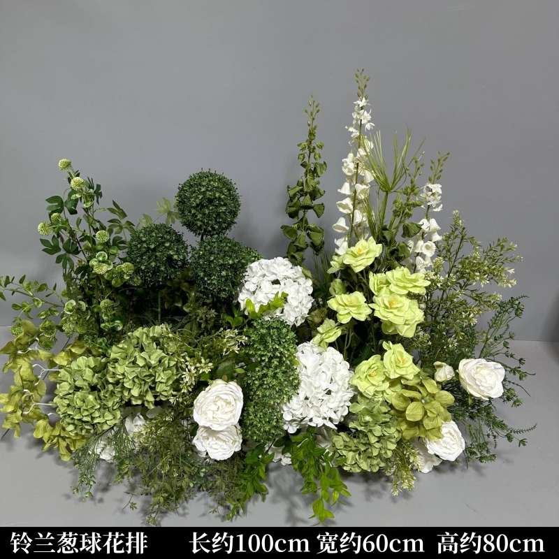婚庆花艺装饰森系地排花婚礼酒店商业美陈造景布置仿真绢花路引花