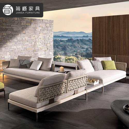 户外沙发组合休闲露台庭院别墅花园阳台藤椅室外双人藤编沙发家具