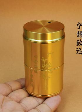 黄铜牙签桶家用便捷式高档牙签罐盒卧室餐厅客厅防尘耐摔牙签罐