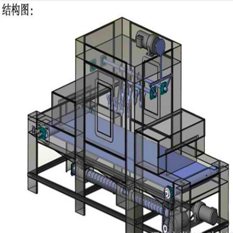 电视框架通过式自动喷砂机价格液晶电视支架输送式自动喷砂机直销