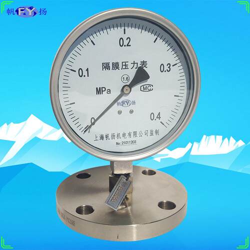 Y-100BF/RF压力表Y-100BFZ/RF全不锈钢耐震隔膜法兰上自仪四厂