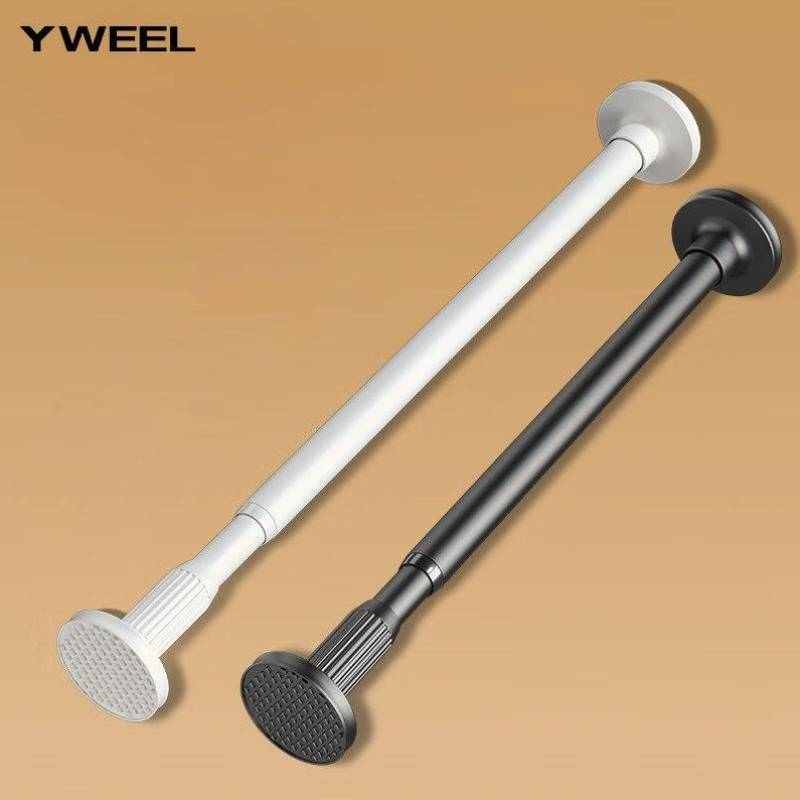 一卫yweel免打孔伸缩杆可伸缩晾衣杆窗帘挂杆浴帘杆子门帘衣
