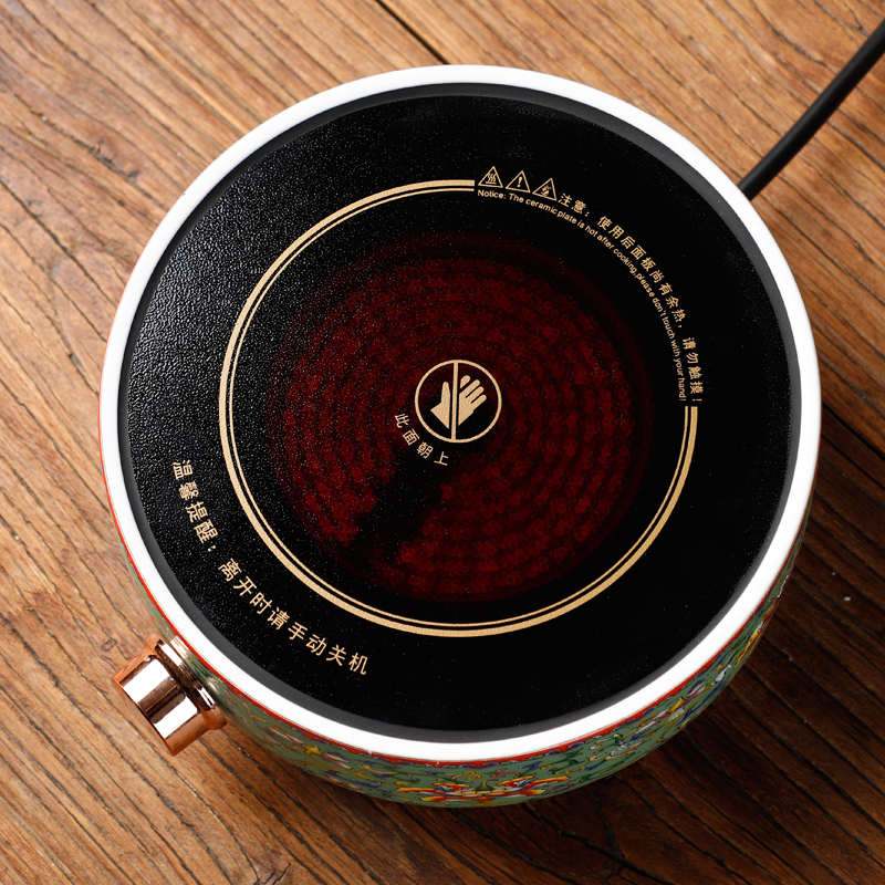 电陶炉家用煮茶炉加厚玻璃功夫茶具泡茶烧水过滤蒸茶器