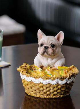 可爱法斗玄关入户钥匙收纳摆件创意狗狗客厅家居门口装饰品礼物