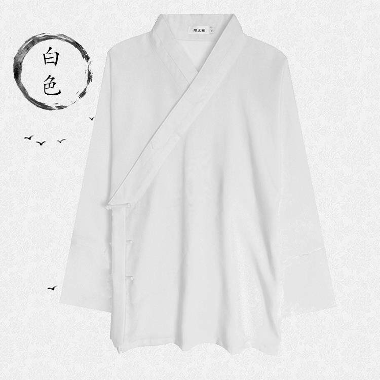 高档当道袍女男款道士服道衣薄款禅修斜居士短袍太极服春夏武练功