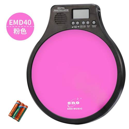 垫ENO12寸哑鼓节拍器套装子UJQ架鼓练习打鼓击垫初学者成人哑鼓