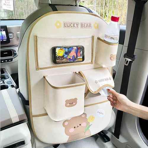 车收防通踢垫后排用可爱卡通车内安全汽座椅防磨垫多功GJH能纳保