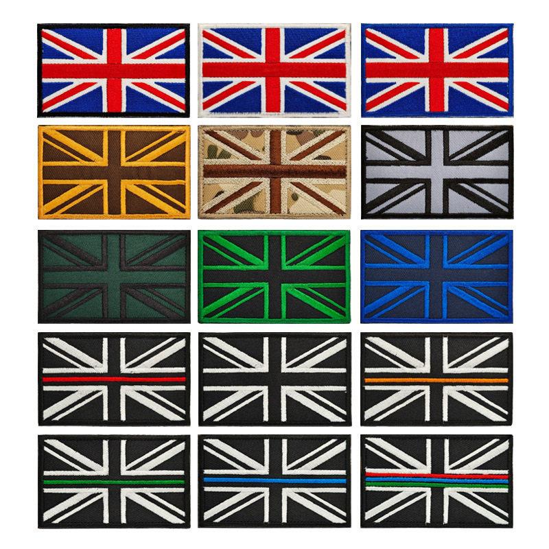 英国米字旗刺绣布贴户外包帽服装配饰章补丁绣花章旗帜刺绣贴