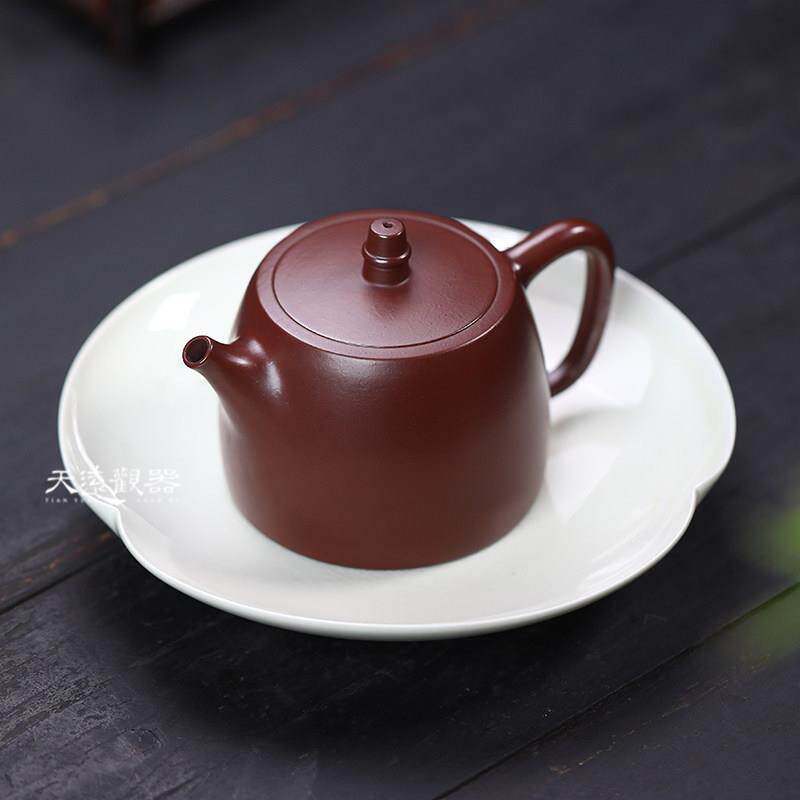 宜兴全纯手工紫砂壶 紫朱泥球孔汉铎壶茶具 家用汉瓦泡茶壶一人用