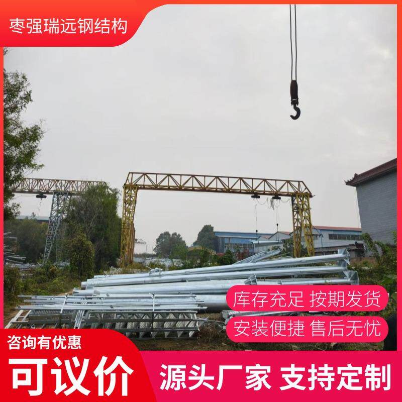 单管通讯塔小区楼顶通信塔单管钢结构建筑一体化电力通讯杆铁塔
