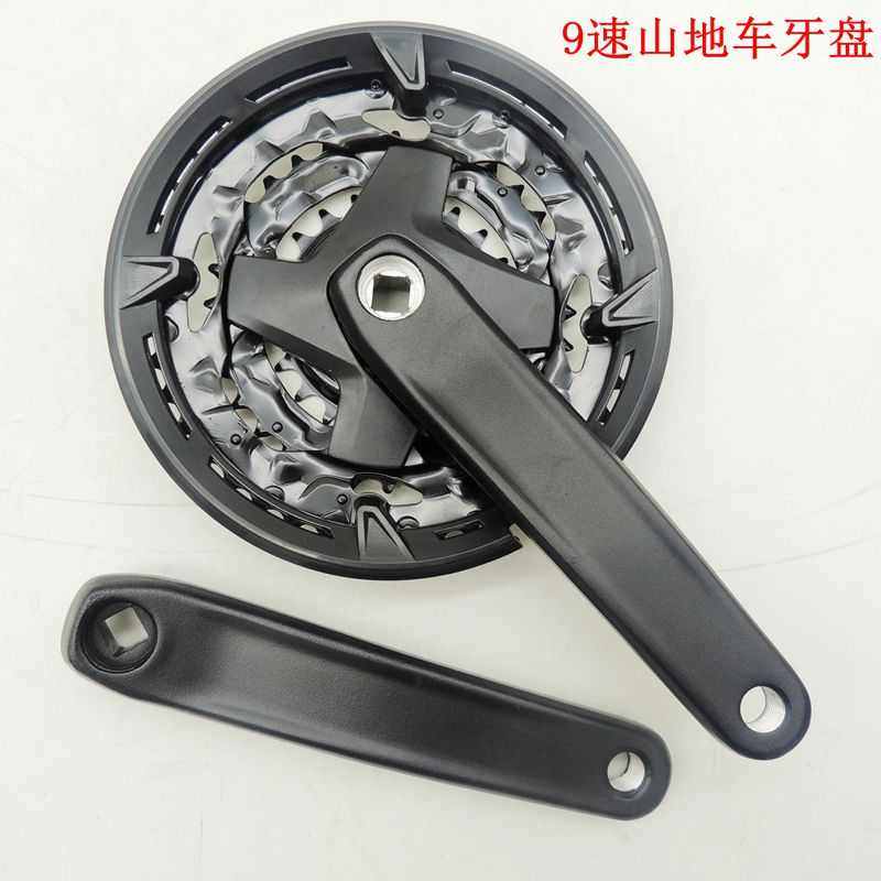 8速9速山地自行车铝合金变速牙盘曲柄 42/32/22齿盘片 170mm方孔