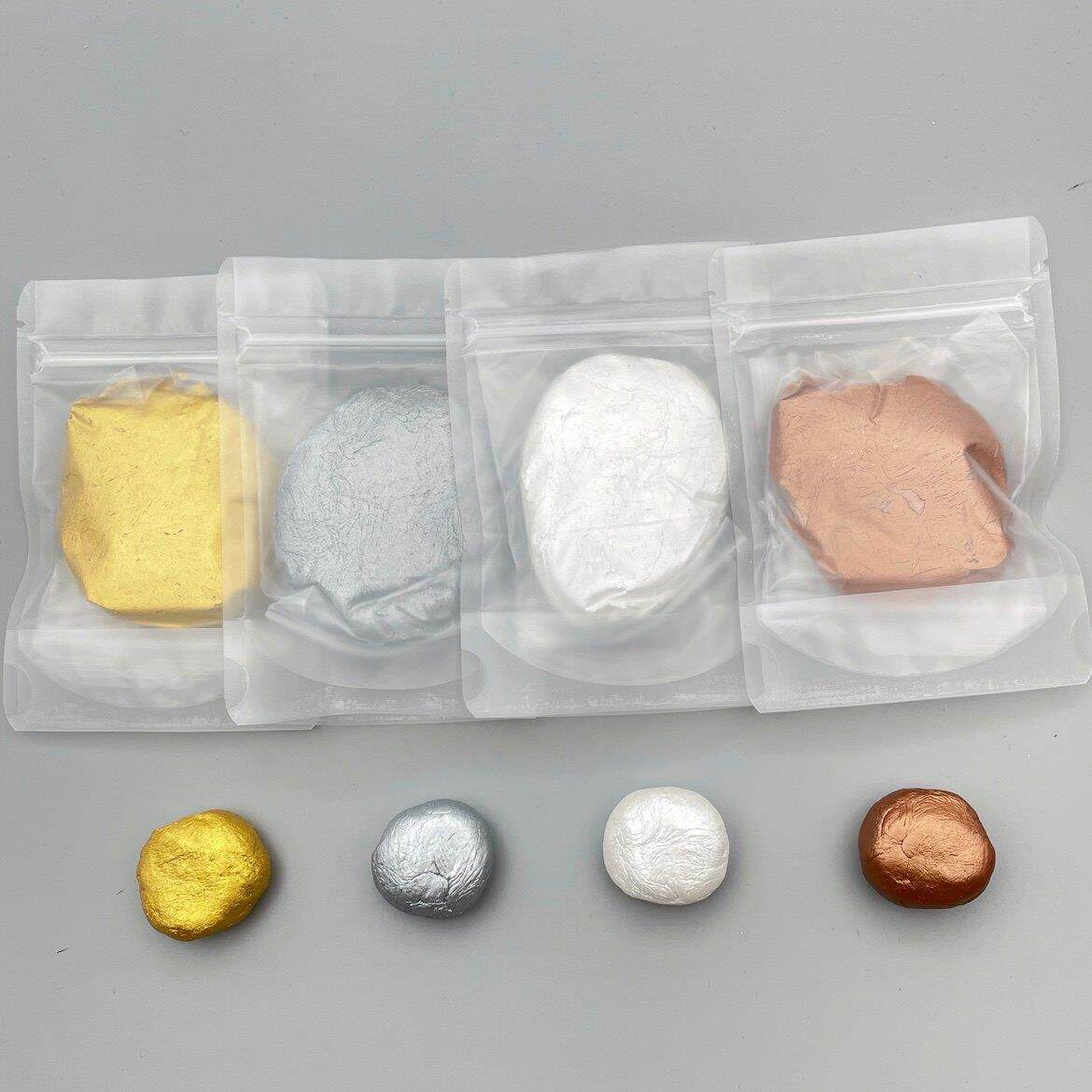 金属色树脂土 金色银色铜色珍珠白树脂粘土DIY人偶手办模型用土