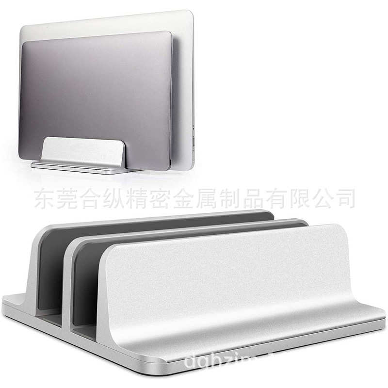 厂家直销笔记本立式支架双卡槽电脑桌面收纳支架适用于macbook竖