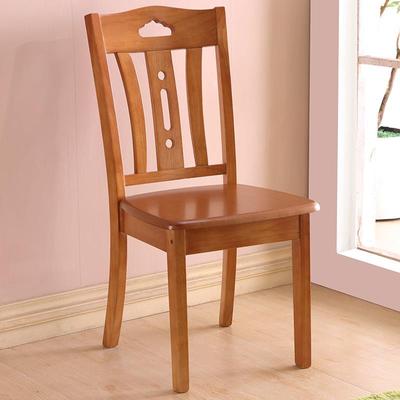 全实木餐椅家用餐桌椅子现代简约中式饭店饭厅加厚木头凳子靠背椅