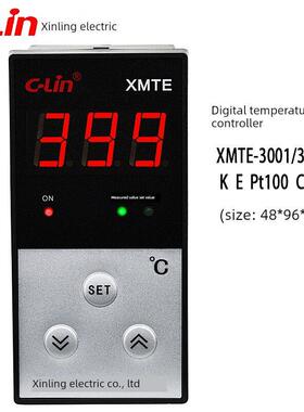 欣凌温控器Xmte-3001/3002数字显示调节器K型E Pt100烘箱喂料器温