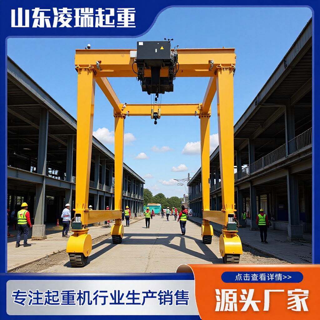 5吨电动无轨升降龙门架搬运起重机车间60度旋转小型电动龙门架