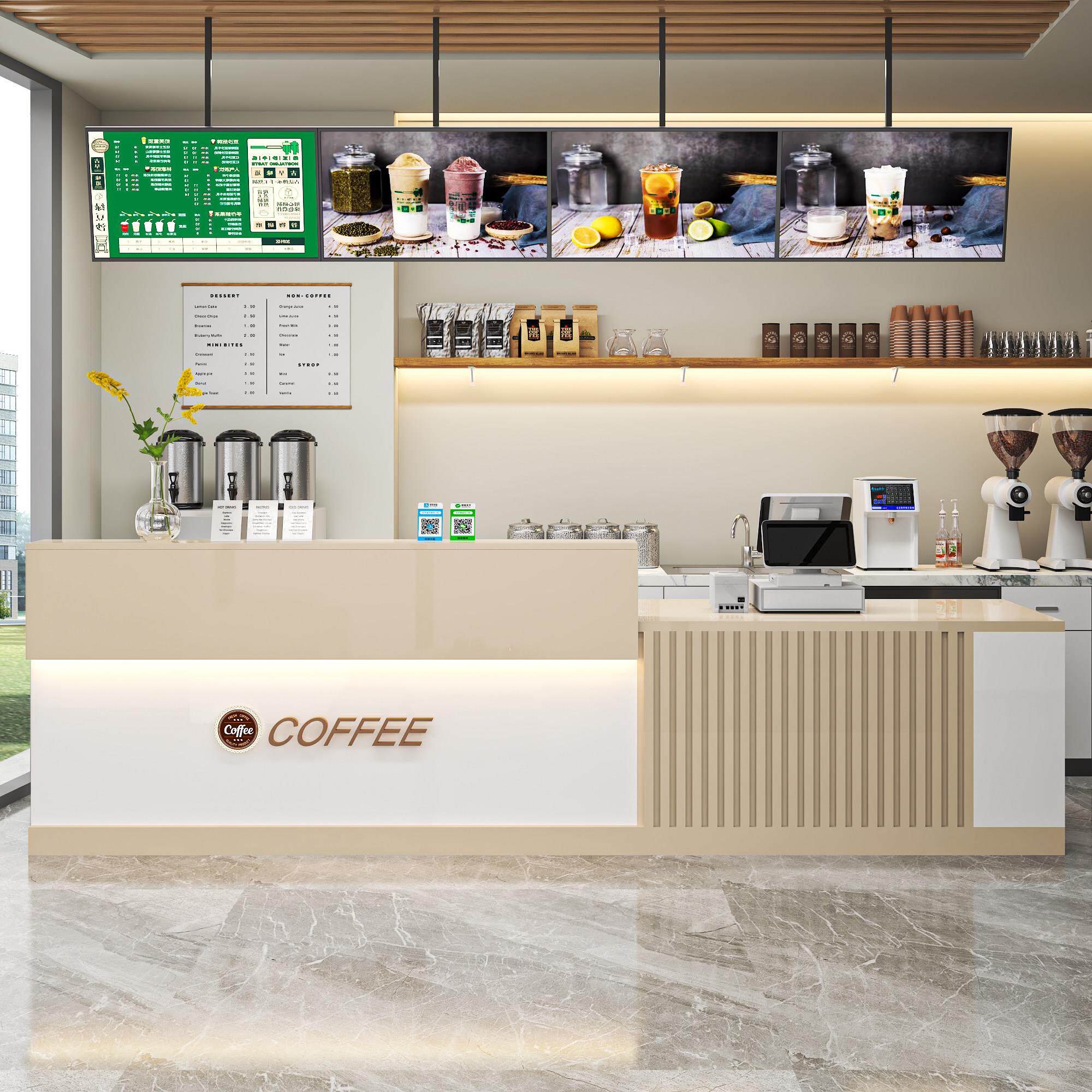 收银台吧台奶茶店蛋糕店咖啡水吧便利商用饭店柜台桌前台接待台