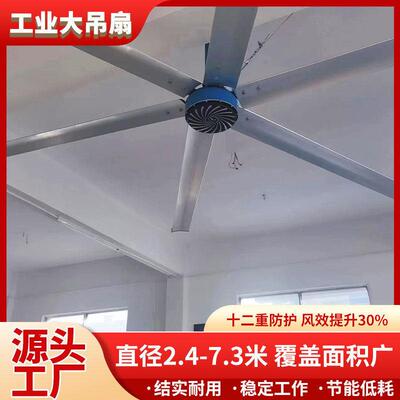 铁候车厅5.3米商用工业吊扇宽阔空间通风换气扇节能低耗风扇