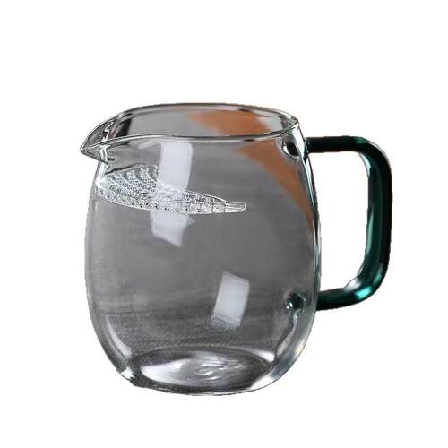 月牙公道杯分茶器茶海加厚玻璃泡茶器带过滤茶壶大号简约创 意茶
