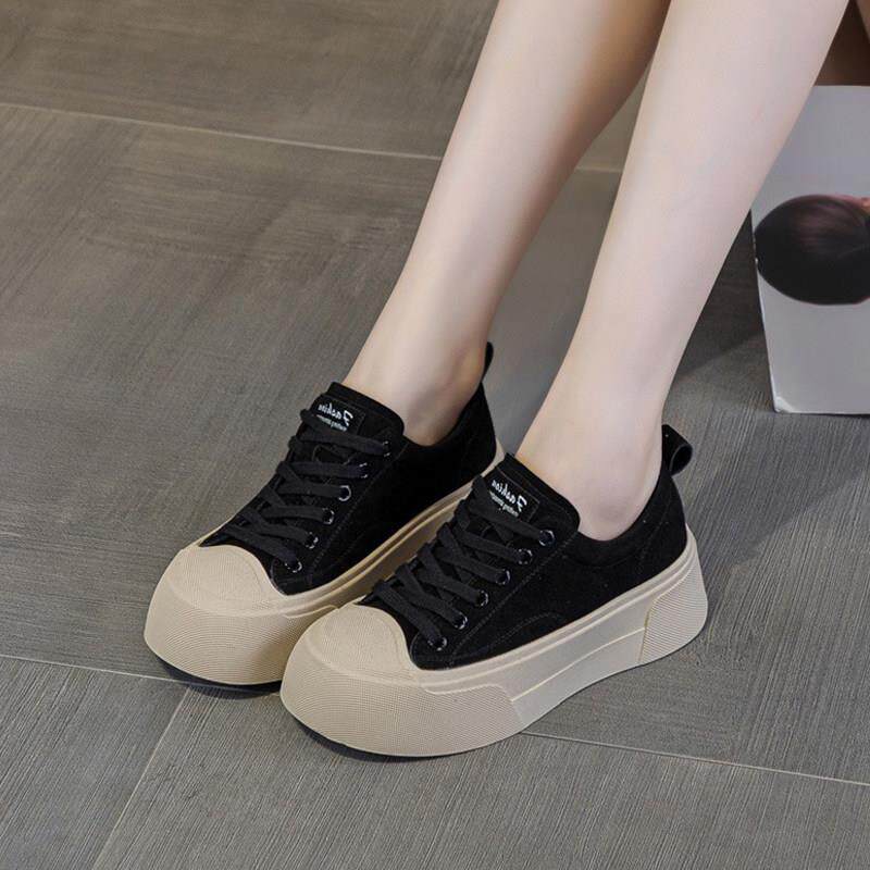 一脚蹬厚底板鞋女2025秋冬新款爆款真皮懒人松糕鞋子轻便休闲女鞋