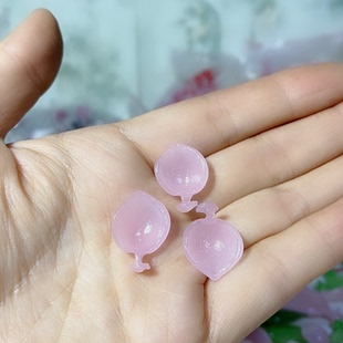 老料器花瓣发簪材料淡粉色碧桃20片F73