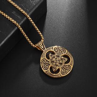Vintage Fashion Odin Celtics Knot Pendant Necklace Men Daily