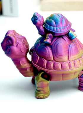 3D打印乌龟玩具立体仿真小动物模型关节可动桌面摆件装饰品工艺品