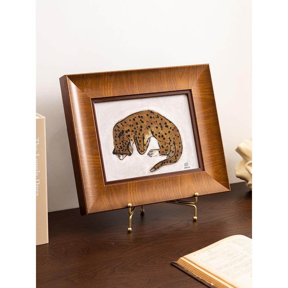 实木画框空框装裱法式中古风装饰画diy油画外框复古相框挂墙定制