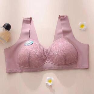内衣无钢圈聚拢背心式 妈妈胸罩睡眠内 中老年乳胶大尺码 佳姿超薄款