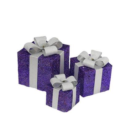 Christmas decorations large illuminated gift box圣诞发光礼盒