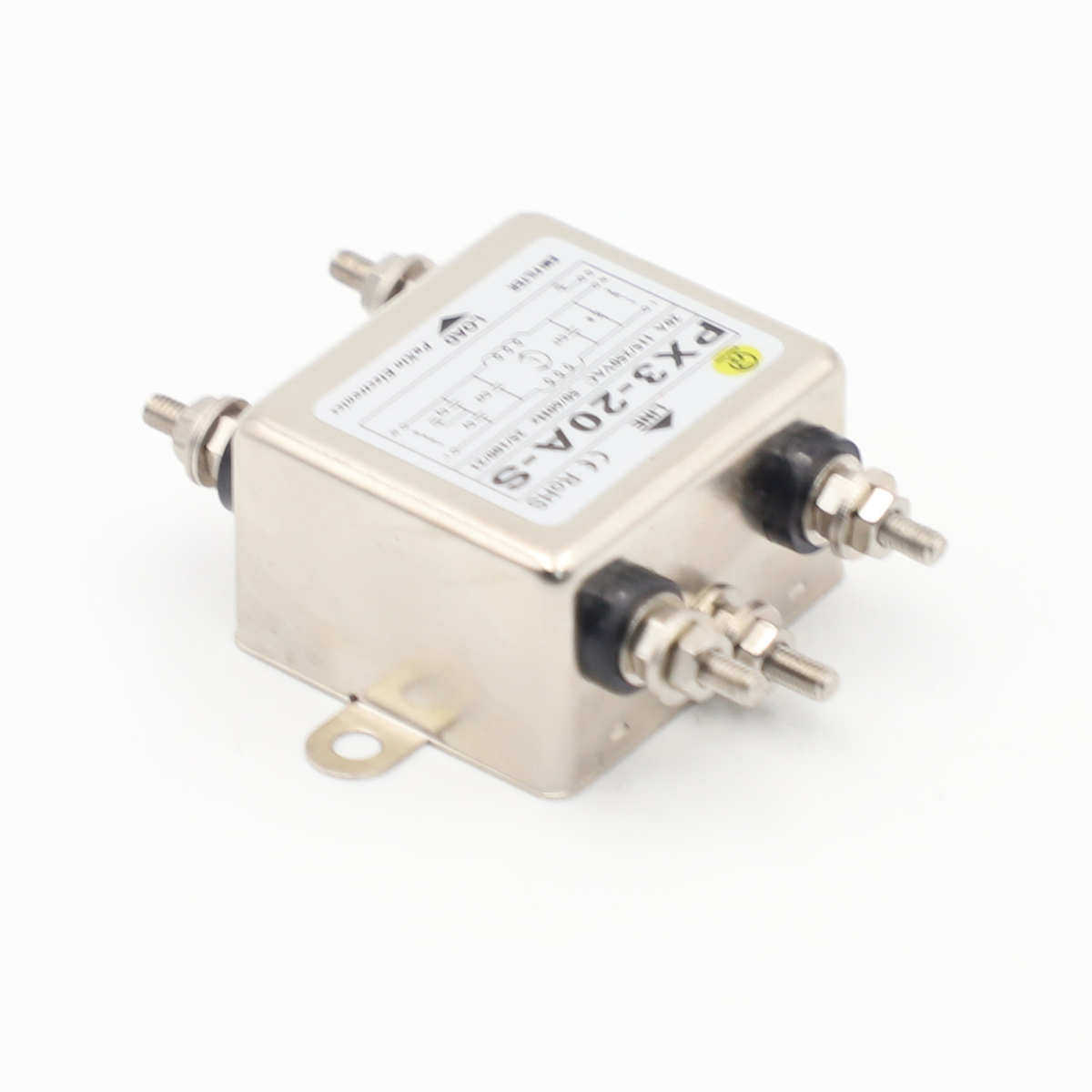 普鑫原厂滤波器交流单级噪音滤波器PX3-20A-S频率元件多电路设计