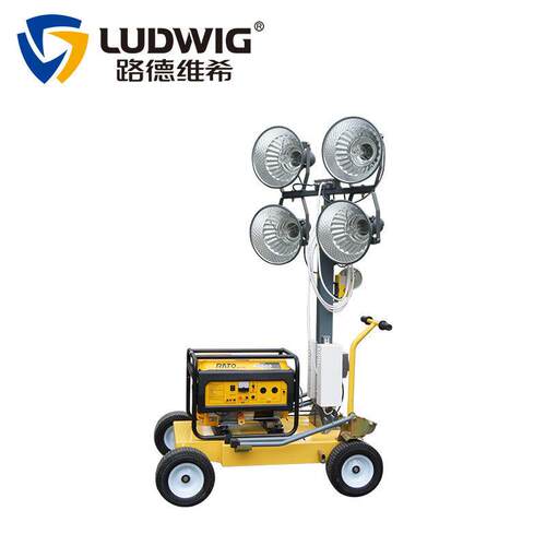 销夜间施工手摇升降400W金卤灯移动照明灯塔车小型照明灯车