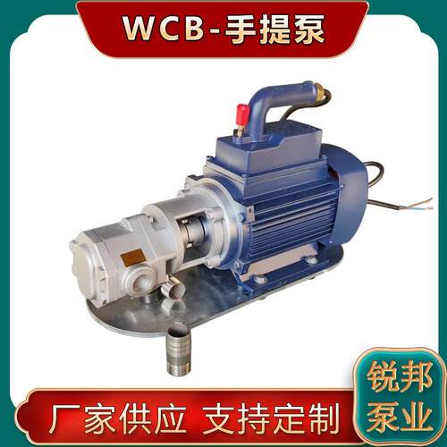 不锈钢WCB75豆浆食用油齿轮泵防爆电动汽柴油齿轮抽吸泵自吸水泵