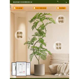 摆件假大型仿生落地仿真绿楹客厅蓝花植轻奢盆栽室内树植物装饰品