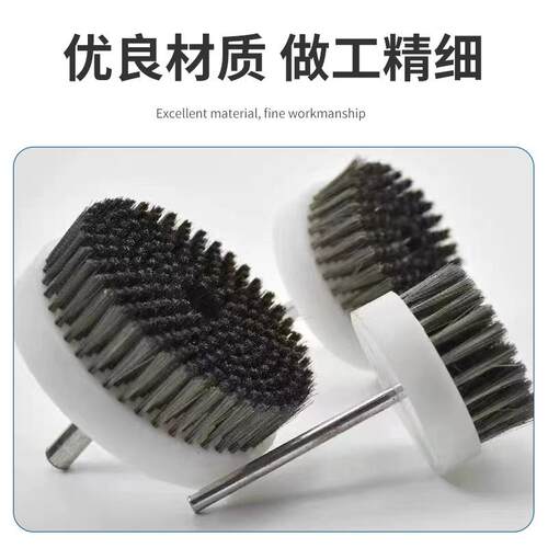 工业机械圆盘刷PVC板植毛除尘pp尼龙猪鬃圆盘刷工业除尘毛刷盘